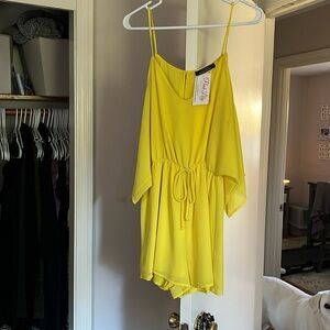 Pink Lily Whisk Me Away Yellow Romper